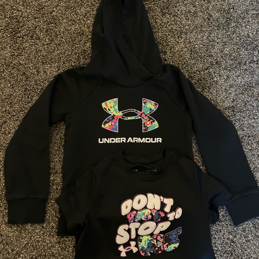 Under Armour Black Hoodie with Vibrant Logo